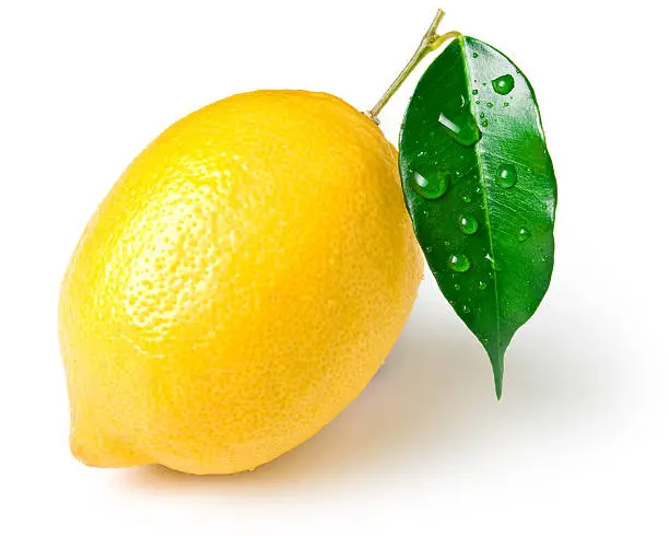 "Fresh lemon on white. This file is cleaned, retouched, contains"
