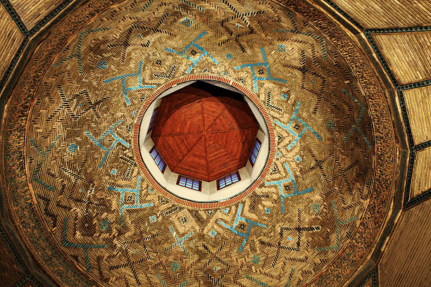 istock Interior Dome in 12th century Islamic Architecture Glazed Tiles 182437627