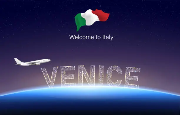 Vector illustration of Welcome to Venice of Italy