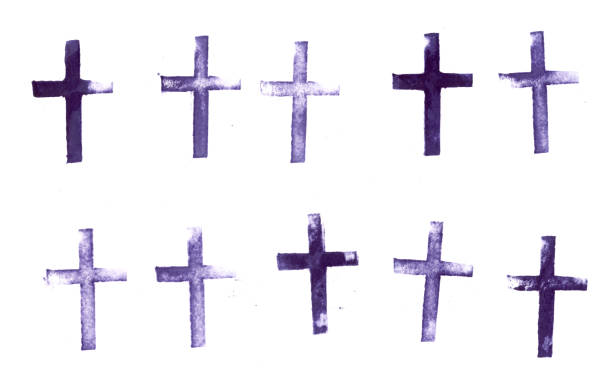 istock Collection of printed letterpress cross shapes 182438277
