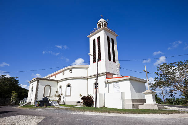 istock White Church in Guadeloupe 182438818