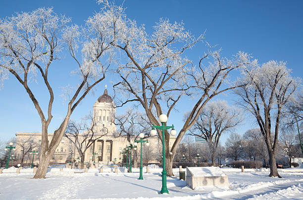 Winnipeg Hoar Frost stock photo
