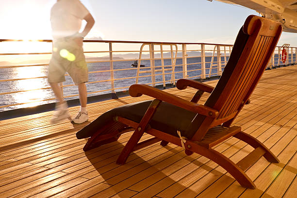 istock Deck Chair on a Cruise Ship with Runner 182439009