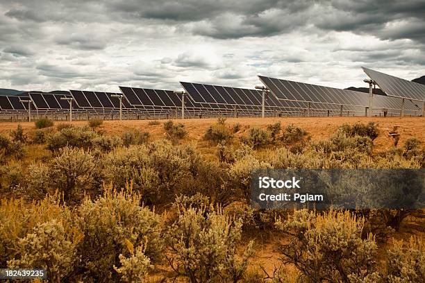 Painéis Solares Farm - Fotografias de stock e mais imagens de Novo México - Novo México, Combustíveis e Geração de Energia, Sol