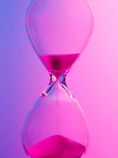 istock Pink Lighting on a  Hourglass 182439473