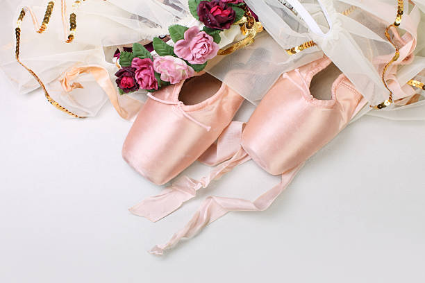 chaussons de ballet tutu et élégant - ultrasuede photos et images de collection