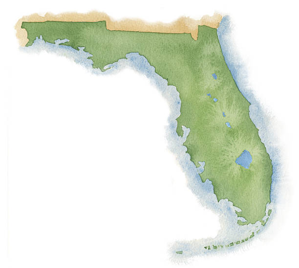 istock Watercolor Map of Florida 182439601