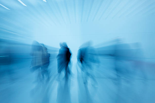 istock Pedestrians Rushing, Zoom and Motion Blur, Toned Image 182439842