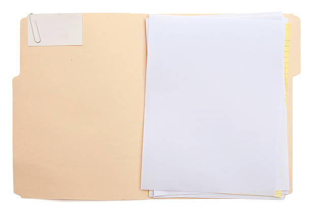 folder &amp; paper (w/path) - akte envelop stockfoto's en -beelden