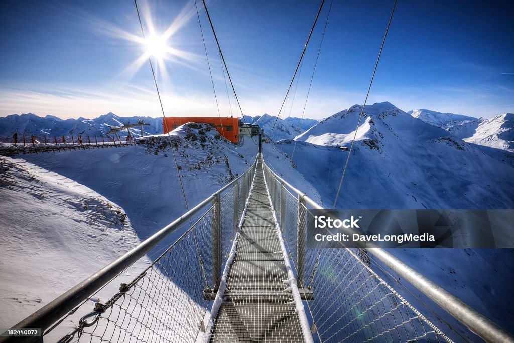 Ponte suspensa de nos Alpes - Royalty-free Bad Gastein Foto de stock