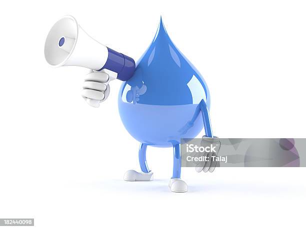 De Agua Drop Foto de stock y más banco de imágenes de Megáfono - Megáfono, Viñeta, Agua