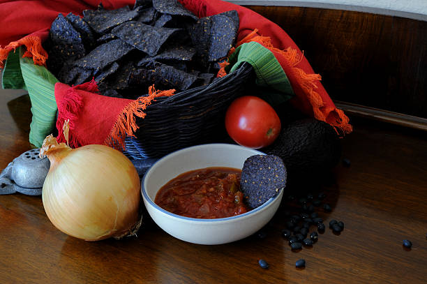 chips and salsa stock photo