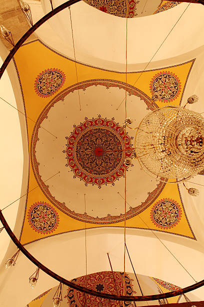 istock Arabesque Art and Intricate Floral Pattern with Crystal Chandeli 182440273