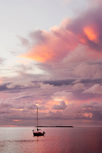 istock Beautiful sunset over water at the Florida Keys 182440591
