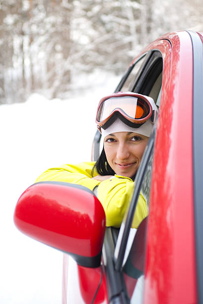 istock Woman driver, winter portrait 182440623