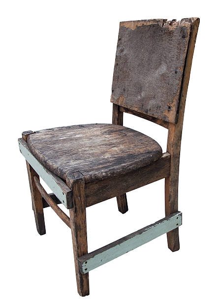 Old Wooden Chair Stock Photo - Download Image Now - Broken, Furniture,  White Background - iStock