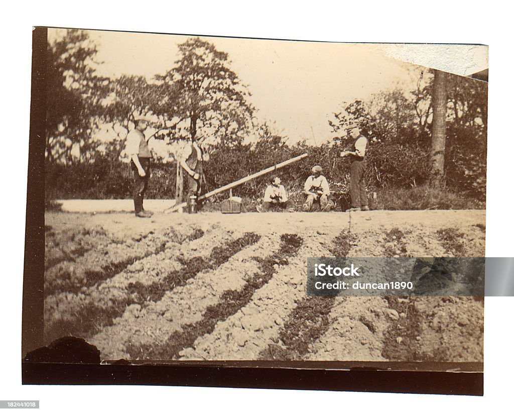 빅토이라 농업 labourers-늙음 사진 - 로열티 프리 세피아 색조 스톡 사진