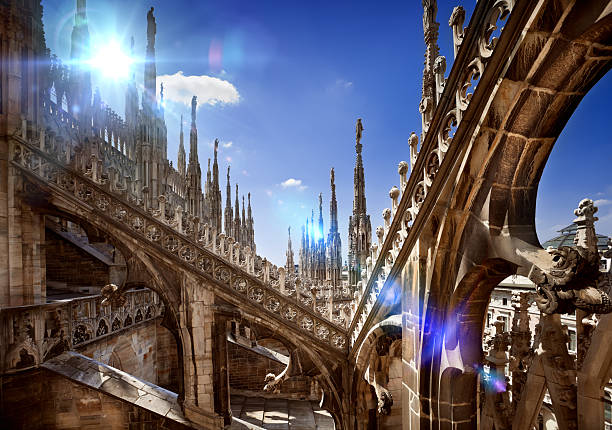 Architecture details of Duomo in Milan