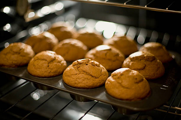 Pumpkin muffins stock photo