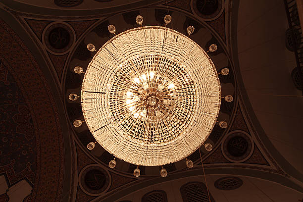 istock Exquisite Crystal Chandelier in Mosque 182441964
