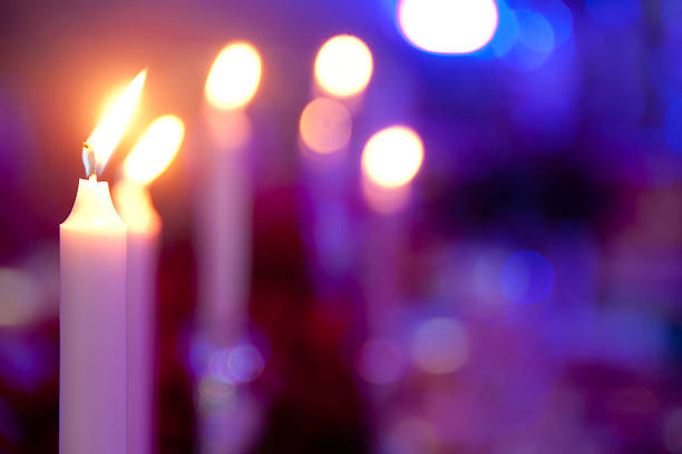 Candles on a Table stock photo