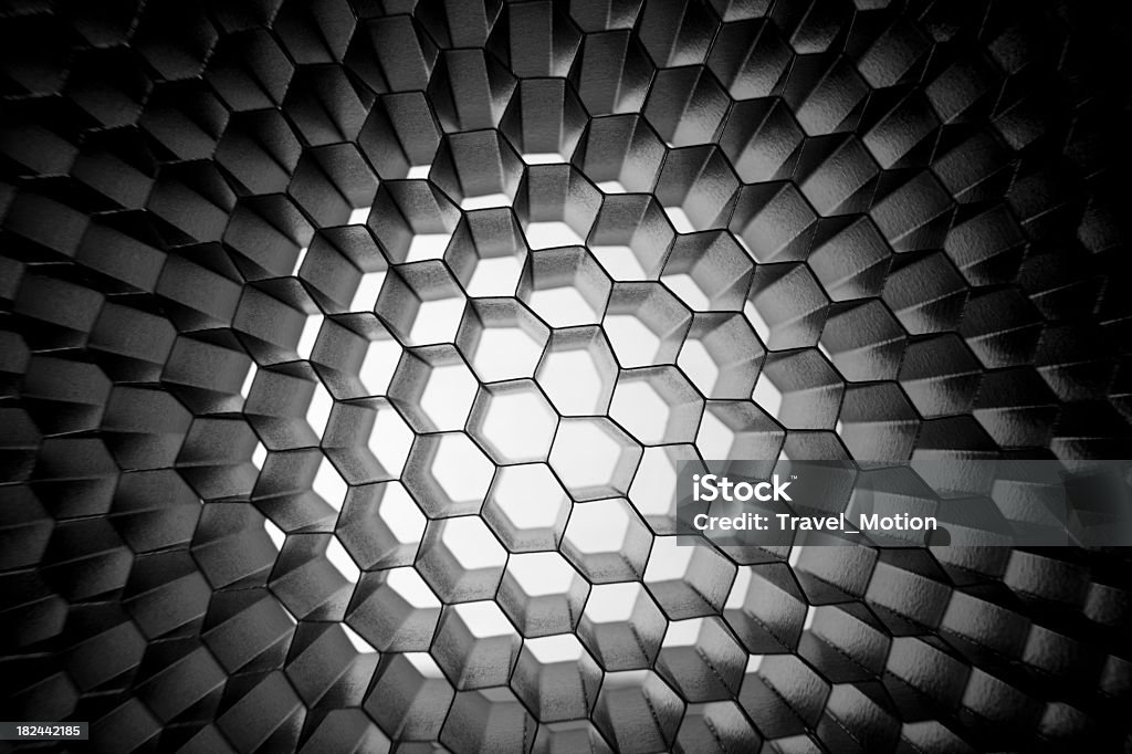 Grau Raster-Hintergrund Honeycomb - Lizenzfrei Abstrakt Stock-Foto