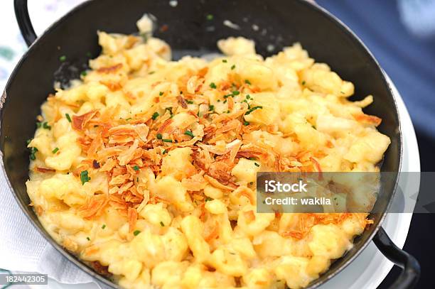 Spaetzle In Pan Käsespätzle Stock Photo - Download Image Now - Spaetzle, Germany, German Culture