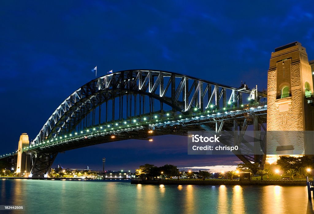 Ponte do Porto de Sydney ao crepúsculo - Royalty-free Anoitecer Foto de stock