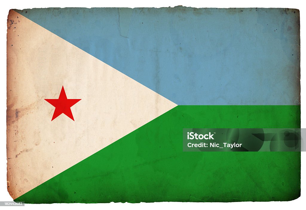 Флаг Джибути-XXXL - Стоковые фото Африканский рог роялти-фри