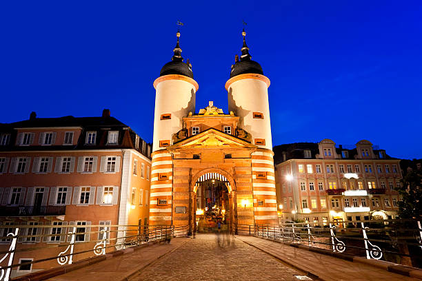 istock Blue night over Old Bridge in Heidelberg Germany 182443460