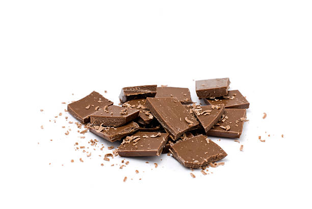 cioccolato - chocolate part of portion chocolate shaving foto e immagini stock