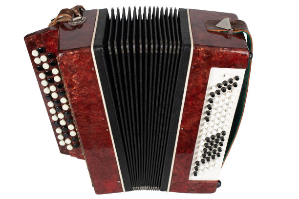 istock Small retro bayan (accordion). Folk musical instrument. 1824449342