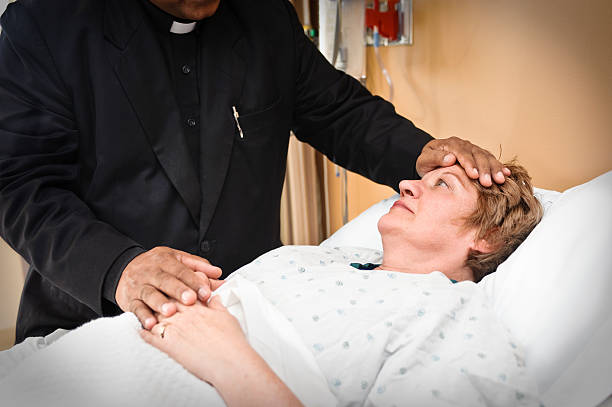 Bedside pastoral services stock photo
