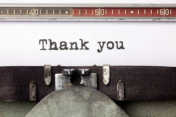 Schreibmaschine mit den Worten'Thank You – Foto