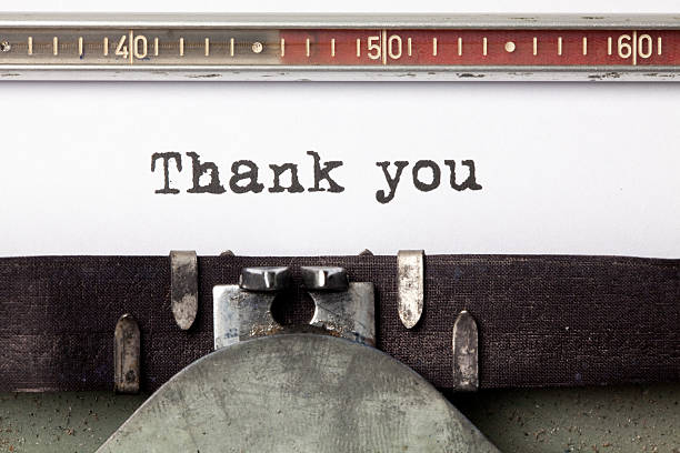 istock Typewriter with the words 'Thank You' 182446133