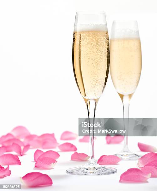 Romantischer Champagner Stockfoto und mehr Bilder von Rosa - Rosa, Schaumwein, Alkoholisches Getränk