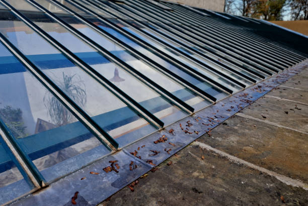un viejo invernadero parcialmente hundido bajo el nivel del suelo. se ahorra pérdida de calor, pero a expensas de la luminosidad - invernadero subterráneo fotografías e imágenes de stock
