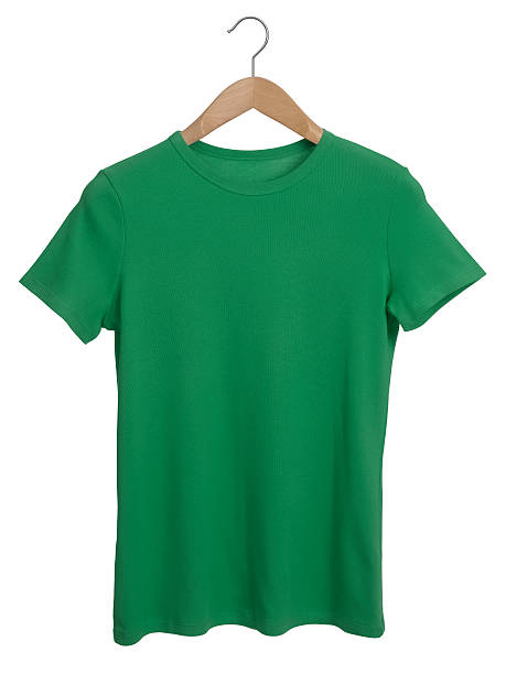 green t-shirt stock photo