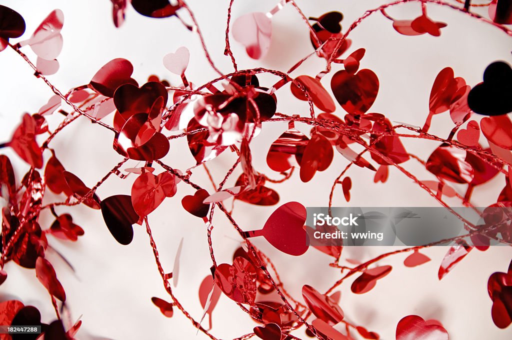 Alumínio vermelho coração Garland - Foto de stock de Amor royalty-free