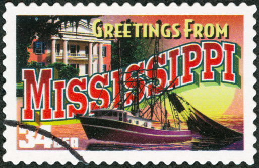 Postage Stamp - Greetings from Mississippi