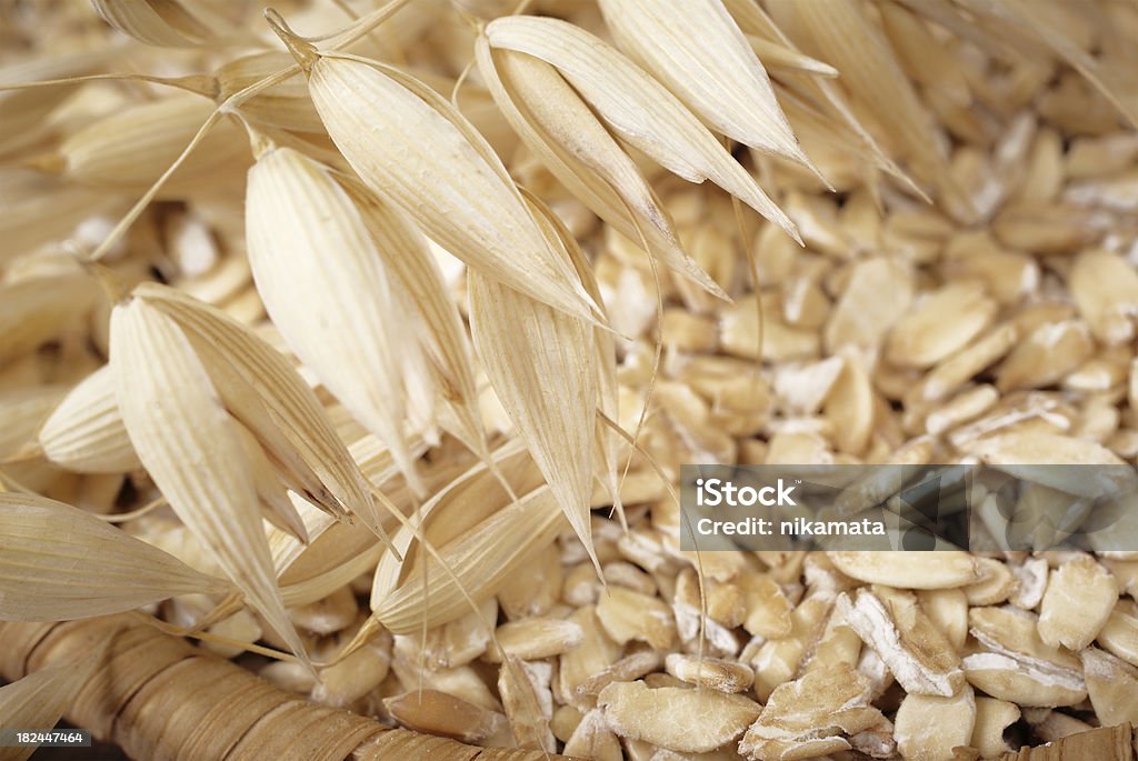 Healthy food. Whole grain Oats and cereal spikelets Whole grain Oats and cereal spikelets. Healthy food. Shallow details with a high-res. No sharp Cereal Plant Stock Photo