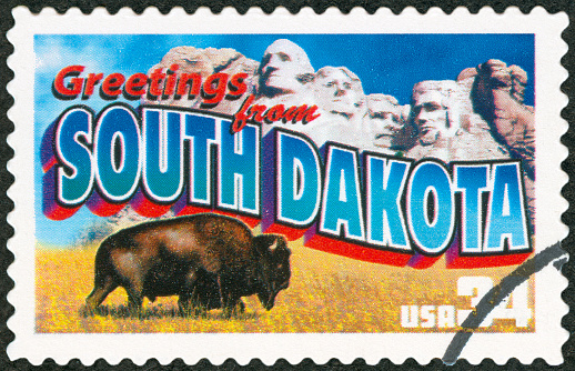 Postage Stamp - Greetings from South Dakota