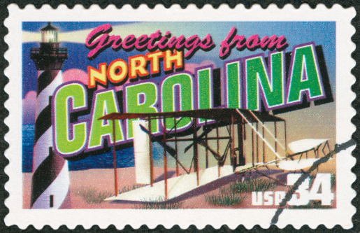 Postage Stamp - Greetings from North Carolina