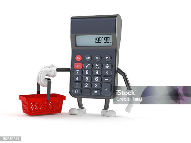 Foto de Calculadora e mais fotos de stock de Branco - Branco, Calculadora, Calcular