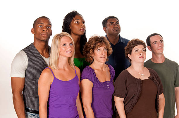 istock Diverse Group of People on white background. 182454756