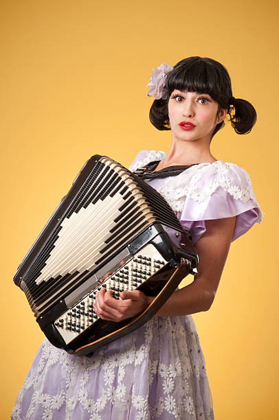 istock Nerdy Princess With Accordion 182455063