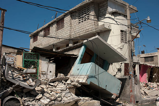istock Destroyed houses after earthquake 182455297