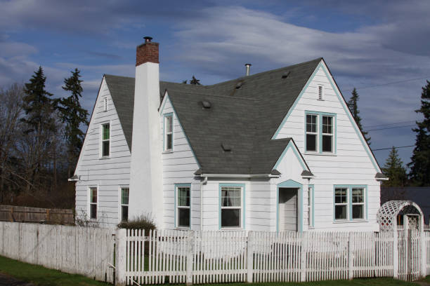 istock Cute Little Steep Roofed Home 182455405