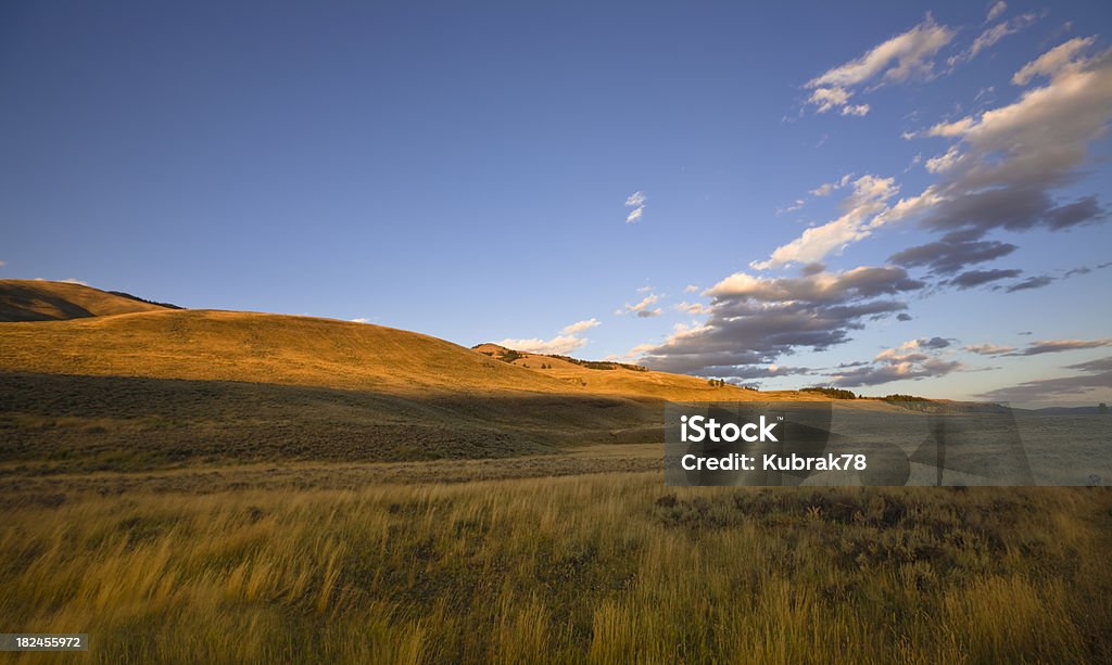 Vaste et vide paysage au coucher du soleil - Photo de Wyoming libre de droits