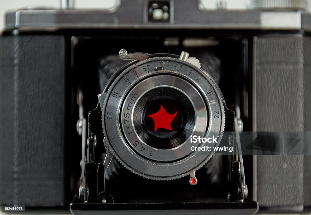 Retro-Kamera-Objektiv geöffnet - Lizenzfrei Alt Stock-Foto